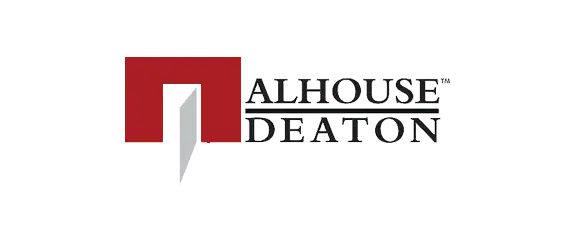 A stylized red and gray logo next to the text “MALHOUSE DEATON,” with “ALHOUSE” above a line and “DEATON” below. The red shape resembles an abstract letter "M.