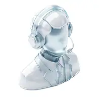 A translucent, stylized figure wearing a suit and headset, representing a customer service or technical support agent.
