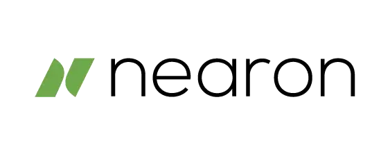 Nearon logo featuring a green abstract "N" symbol to the left of the word "nearon" in black lowercase letters on a light background.