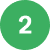 A white number 2 centered inside a solid green circle on a light gray background.