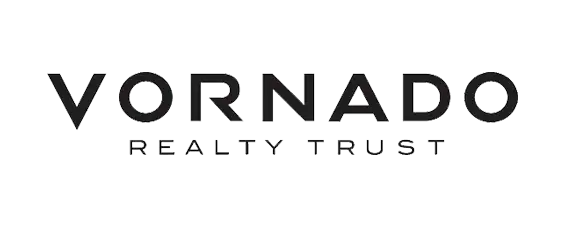 Vornado Realty Trust logo with bold, black text on a white background. "Vornado" appears above smaller text reading "Realty Trust.